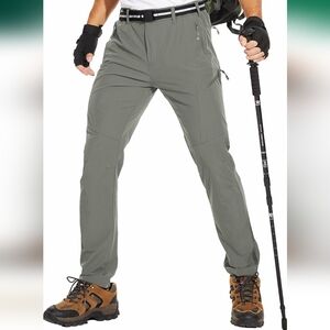 NOUKOW Men's Outdoor Quick Dry Hiking Lightweight Waterproof Pants